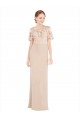 Off the Shoulder Sleeves Sheath Chiffon Prom Dress Australia