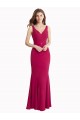 V-Neck Mermaid Chiffon Prom Dress with V-Back and Belt Australia