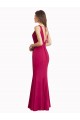 V-Neck Mermaid Chiffon Prom Dress with V-Back and Belt Australia