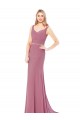 Long Slim Chiffon Prom Dress with Beaded Waist Australia