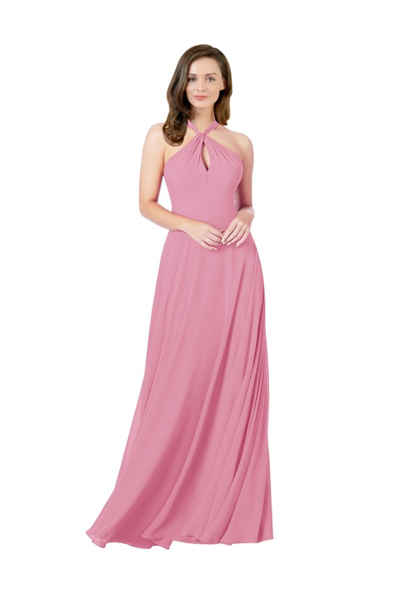 Chiffon Prom Dress with Keyhole Front Australia