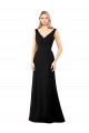 V-Neckline Chiffon Prom Dress with Draped Bodice Australia