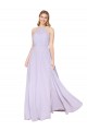 High Neck Halter Shirred Chiffon Prom Dress Australia