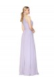 High Neck Halter Shirred Chiffon Prom Dress Australia