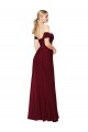 Shirred Sweetheat Neckline Off the Shoulder Long Chiffon Prom Dress Australia