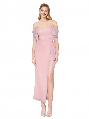 Mermaid Cold Shoulder Short Knee Length Chiffon Prom Dress Australia