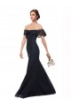 Off the Shoulder Long Lace Prom Dress with Flutter Sleeves Australia