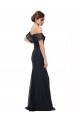 Off the Shoulder Long Lace Prom Dress with Flutter Sleeves Australia