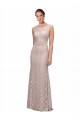 Long Sleeveless All Lace Prom Dress with Scoop Neckline Australia