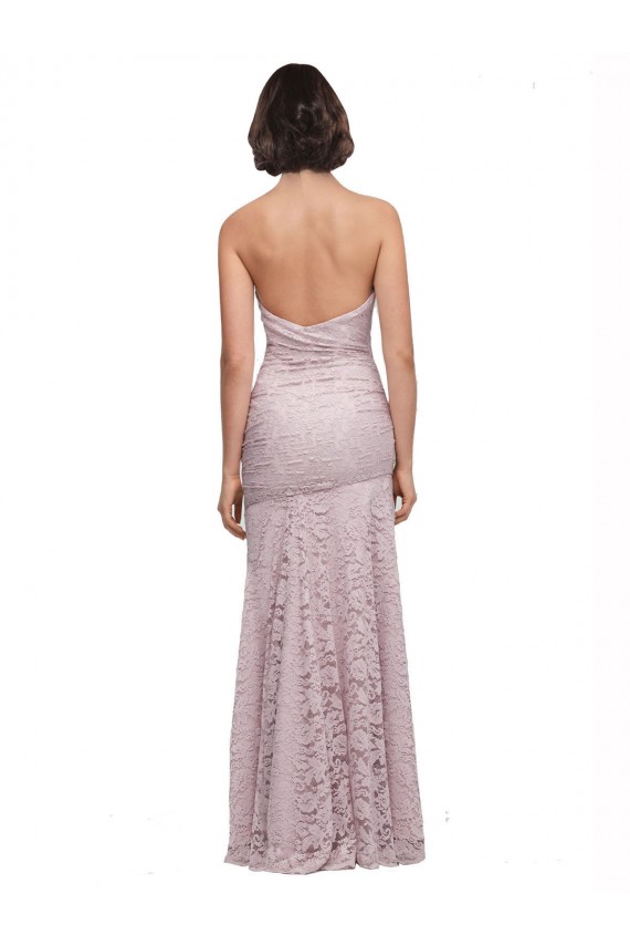 Floor Length Long Mermaid Lace Prom Dress with Low Back Australia