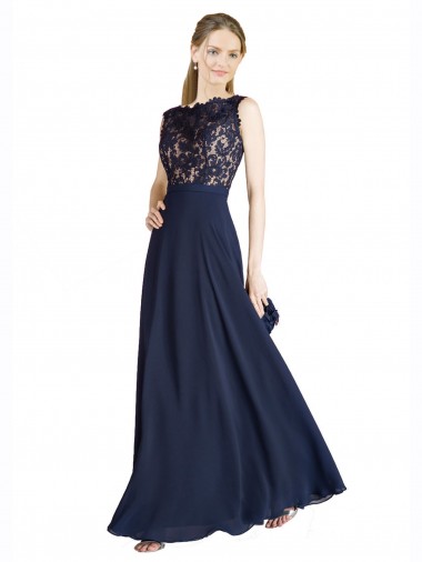 Bateaux Neckline A-Line Lace Prom Dress with Top Nude Layer Australia
