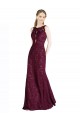 Long Lace Prom Dress with Peekaboo Bodice and Keyhole Back Australia