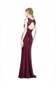 Long Lace Prom Dress with Peekaboo Bodice and Keyhole Back Australia