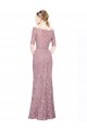 Short Sleeves Crop Top Mermaid Lace Prom Dress Australia