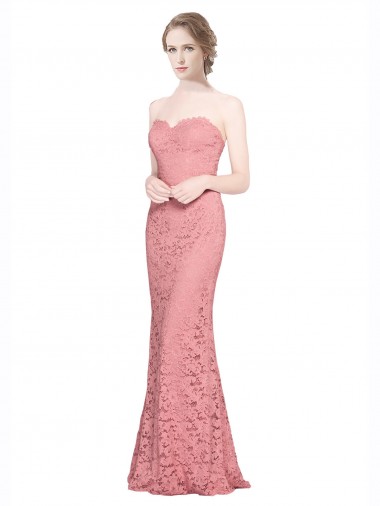 Fitted Sweetheart Mermaid Lace Prom Dress Australia