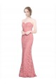 Fitted Sweetheart Mermaid Lace Prom Dress Australia