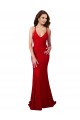Low Back V-Neckline Floor Length Lace Prom Dress Australia