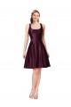 Classic Knee Length Satin Cocktail Prom Dress / Homecoming Dress with V Back and Bow Detail Australia
