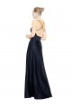 Sexy Satin Prom Dress with Deep V-Neckline and Strappy Back Australia