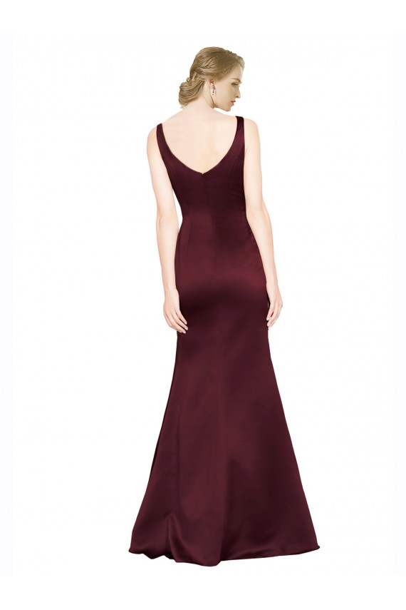 Figure Shaping Satin Prom Dress with Structured Pleats Australia