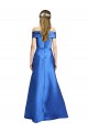 Sleeveless Off the Shoulder Ball Gown Satin Prom Dress Australia