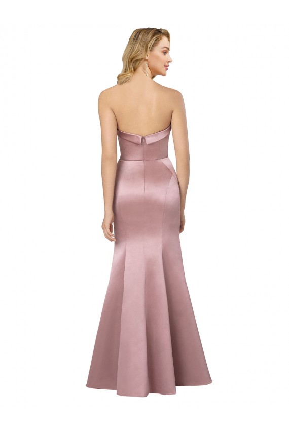 Old Hollywood-Inspired Strapless Satin Prom Dress Australia