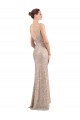 Faux Surplice V-Neck Slim Sparkling Sequin Prom Dress Australia