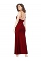 Cowl Neck Low Back Silky Satin Prom Dress with Thin Back Straps Australia