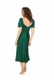 Ruched Sleeve Silky Satin Prom Dress Australia