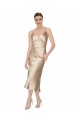 Empire Waist Silky Satin Midi Length Cocktail Dress / Prom Dress Australia