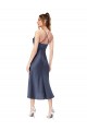 High Low Silky Satin Cowl Neck Midi Length Cocktail Prom Dress / Homecoming Dress Australia