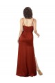 Floor-Length Silky Satin Prom Dress with Skirt Slit Australia
