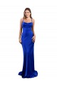 Open Back Cowl Neck Long Silky Satin Prom Dress Australia
