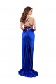 Open Back Cowl Neck Long Silky Satin Prom Dress Australia