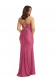 Cowl-Neck Open Tie-Back Silky Satin Mermaid Prom Dress with Frong Slit Australia