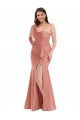 Cascade Ruffle One Shoulder Bustier Silky Satin Mermaid Prom Dress Australia
