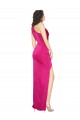 One Shoulder Long Full Length Silky Satin Prom Dress with Front Side Split Australia