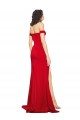 Off the Shoulder Sweetheart Bustier Style Silky Satin Prom Dress with Side Split Australia