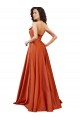 Strapless Sweep Train Silky Satin Prom Dress with Pleats Australia