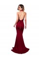 Halter Mermaid Plunge V-Neckline Open Back Bow Tie Spandex Prom Dress Australia