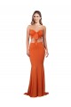 Strapless Bandeau Bodice Long Spandex Prom Dress Australia