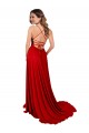 Lace Over Bodice Long Spandex Prom Dress with Slit Australia