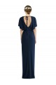 Open Back Short Sleeves Draped Tulip Skirt Maxi Spandex Prom Dress Australia