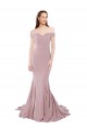 Off the Shoulder Mermaid Long Sweep Train Prom Dress Australia