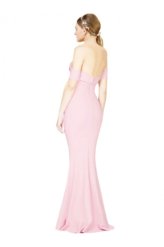 Full Length Off the Shoulder Prom Dress with Twist Front Australia