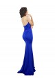 Sweetheart Flower Neckline High Neck Crepe Prom Dress Australia