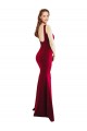 Square Neckline and Backline Fitted Crepe Prom Dress Australia