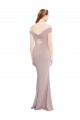 Knotted Off the Shoulder Crepe Prom Dress with Cut-Out Back Australia