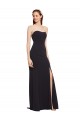 Strapless Bodycon Long Crepe Prom Dress with High Slit Australia