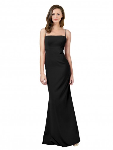 Fit and Flare Slim Crepe Prom Dress with Cutout Back Australia